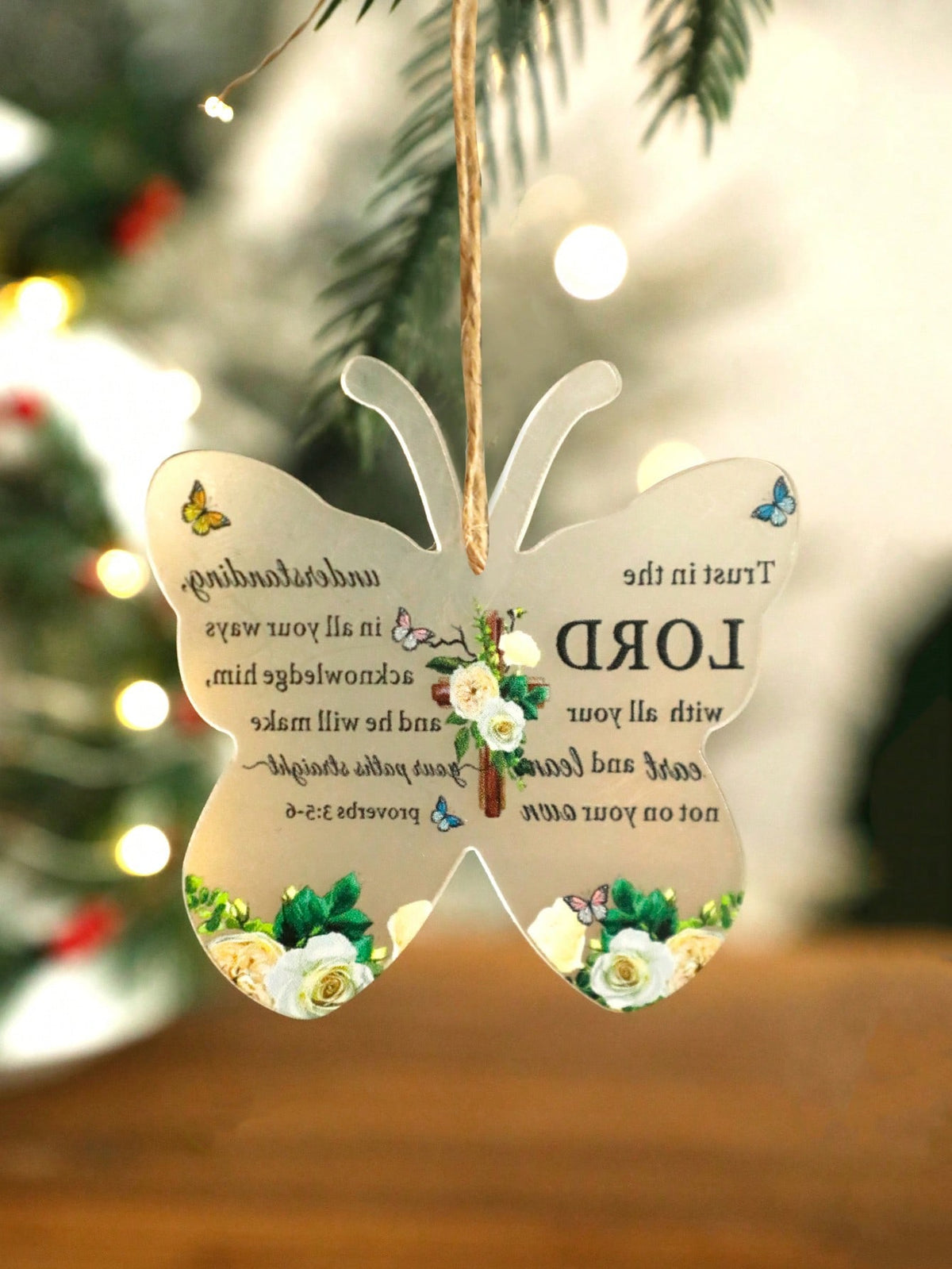 butterfly scripture ornament - photo 6