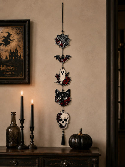black cat skull gothic hanging decor - photo 7
