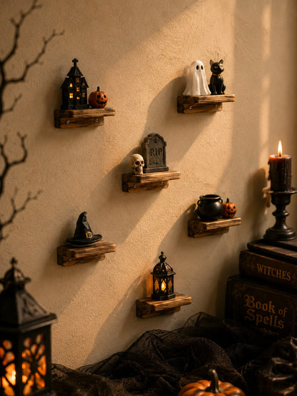 mini wood floating ledge shelf - photo 6
