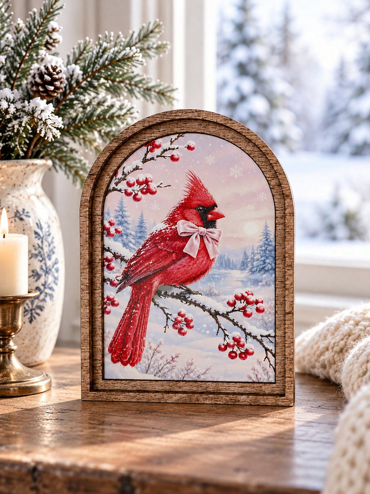 winter cardinal arch tabletop sign - photo 7