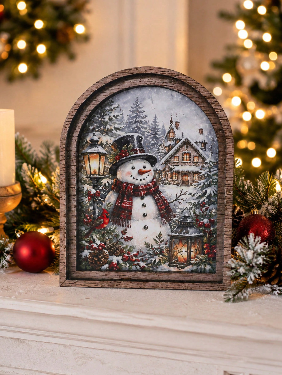 snowman winter arch tabletop sign - photo 7