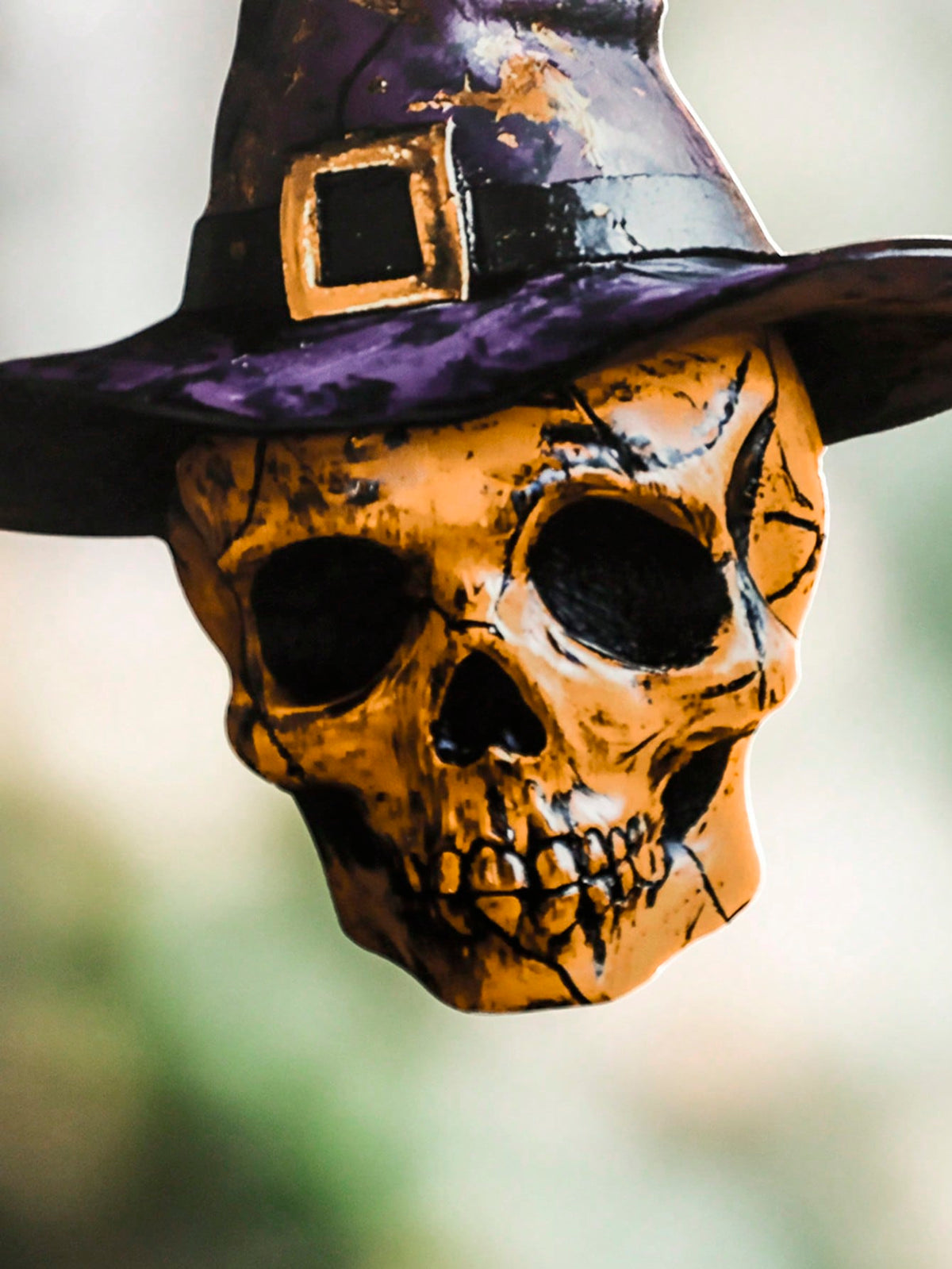 witch hat skull bat hanging decor - photo 6