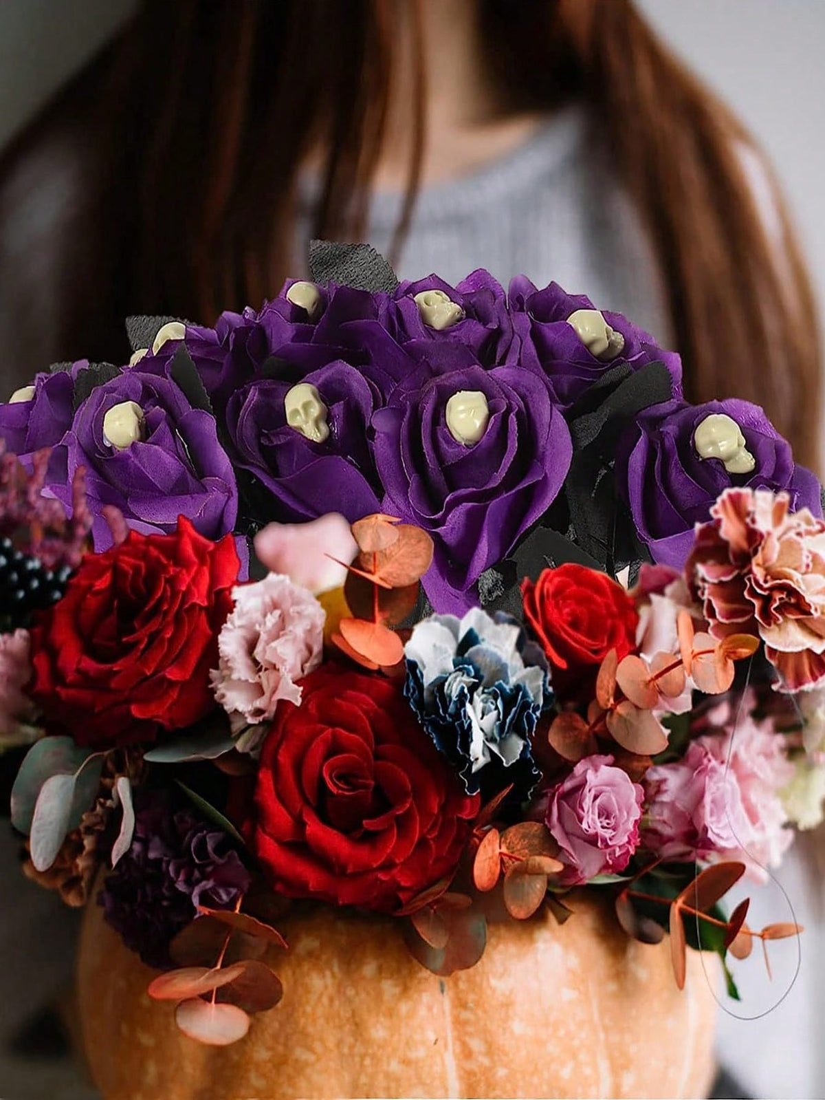 purple skull rose artificial flowers - photo 6