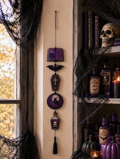 spell book raven gothic hanging decor - photo 7