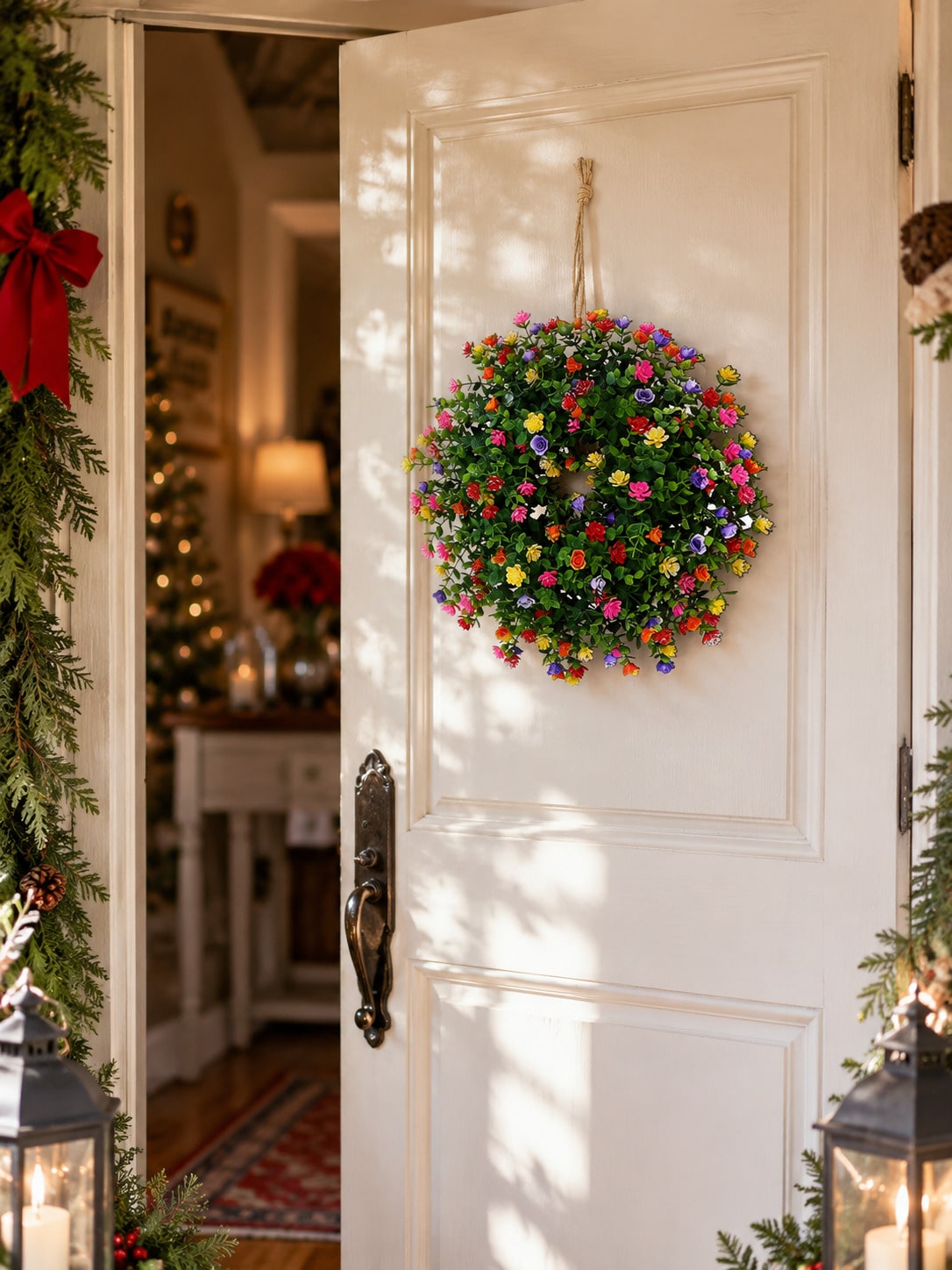mini berry blossom Christmas wreath - photo 6