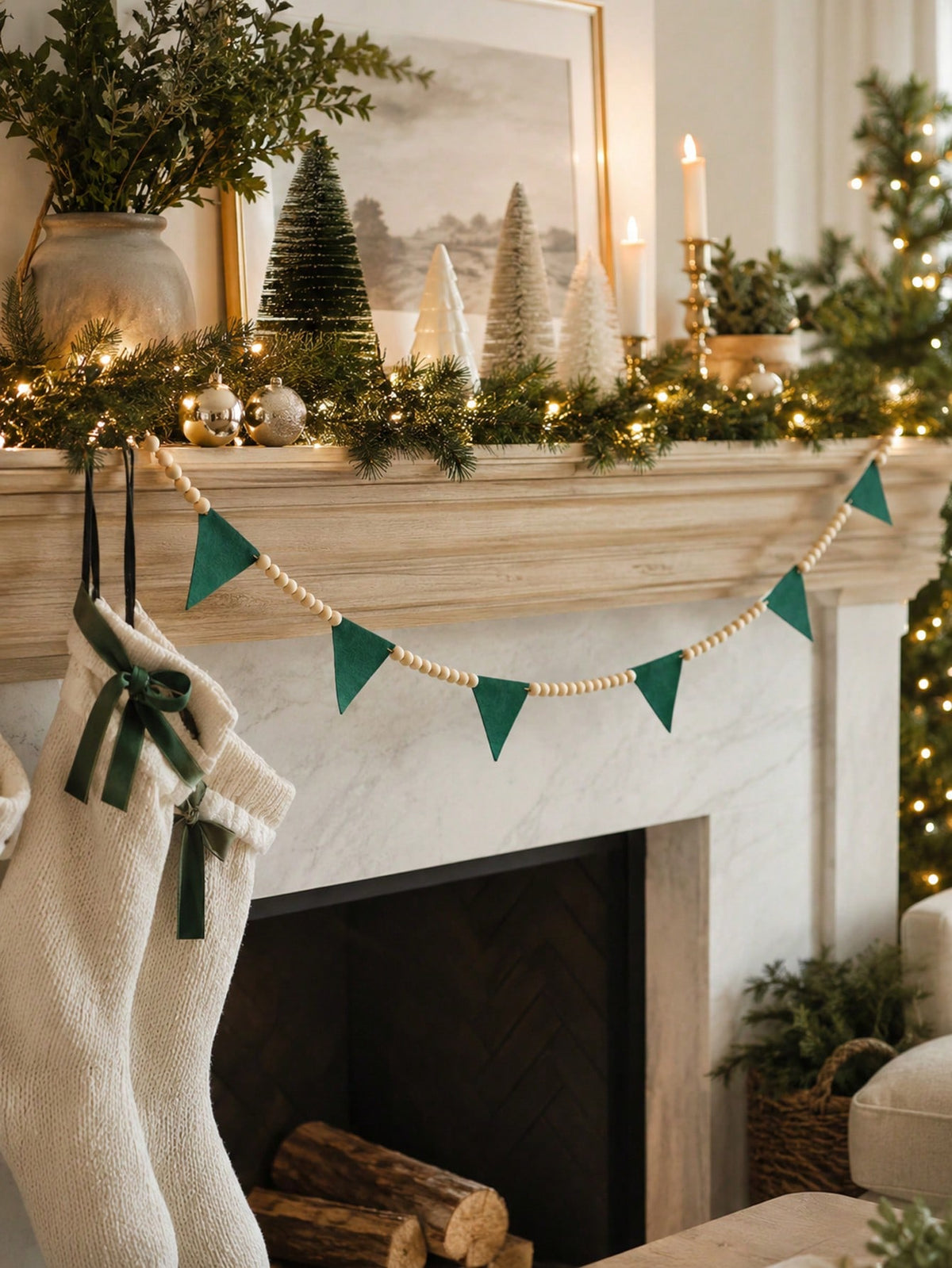 green felt pennant garland - photo 7