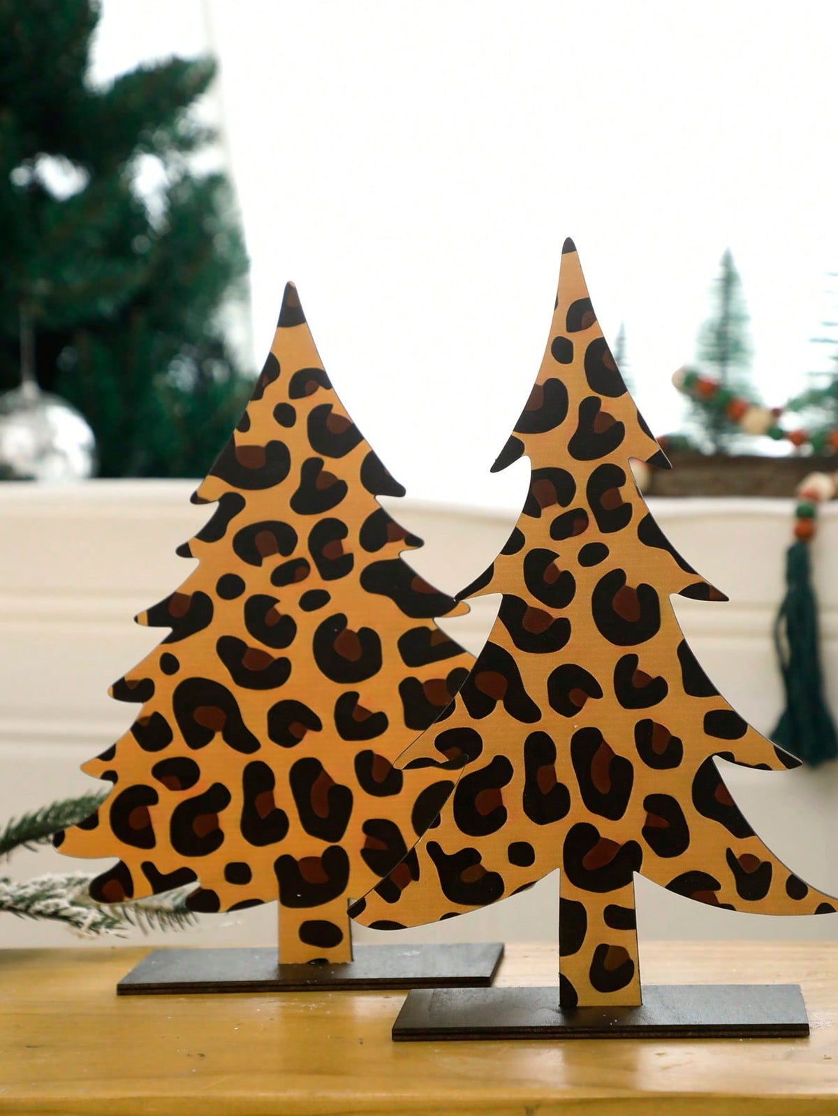 leopard print Christmas tree decor - photo 5