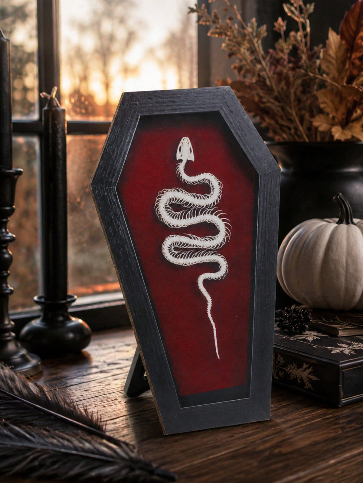 gothic snake coffin tabletop sign - photo 6