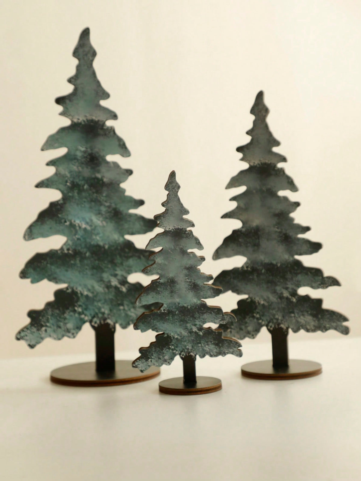 frosted blue pine tree tabletop - photo 7