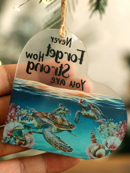 sea turtle heart ornament - photo 7