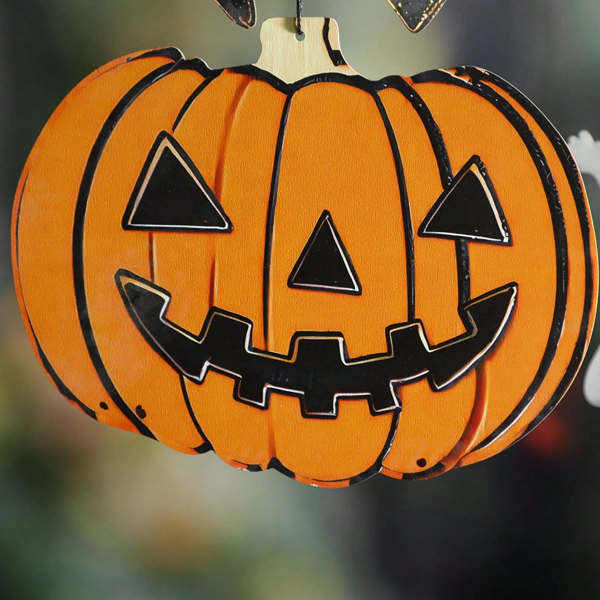 pumpkin ghost Halloween hanging sign - photo 7