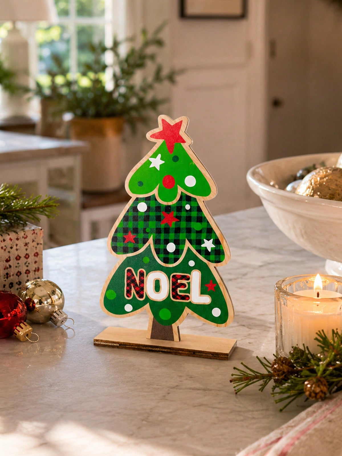 gnome Christmas tree tabletop sign - photo 7