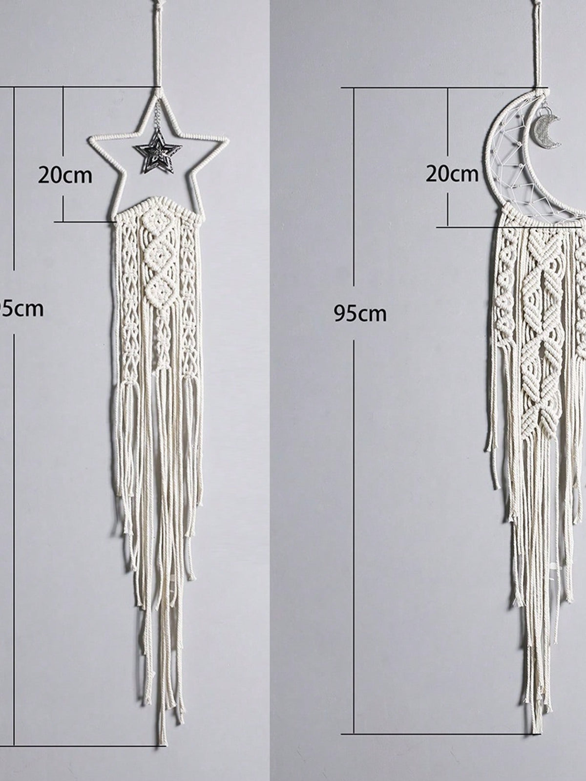 moon star macrame wall hanging - photo 7