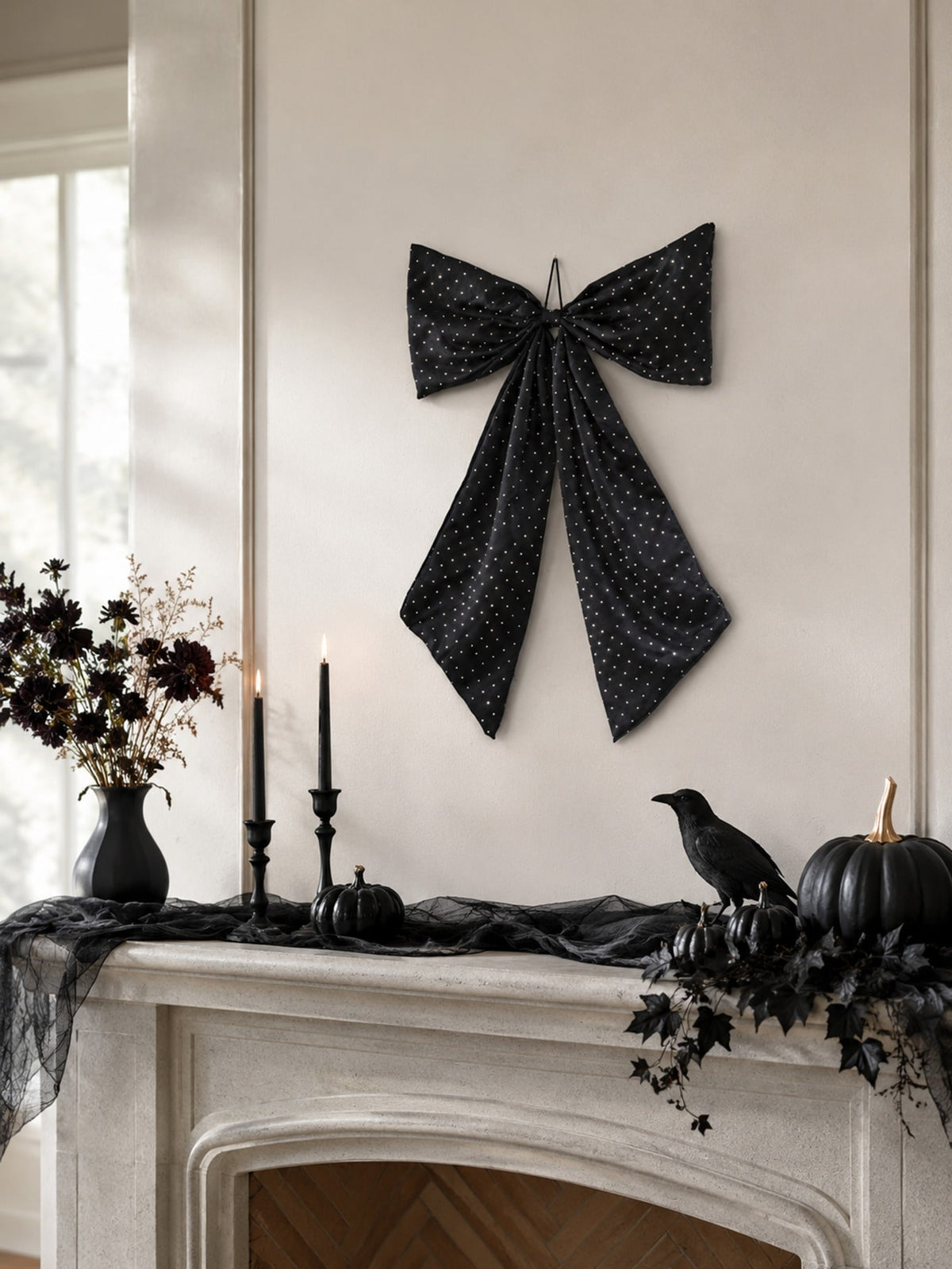 large black glitter bow - photo 8