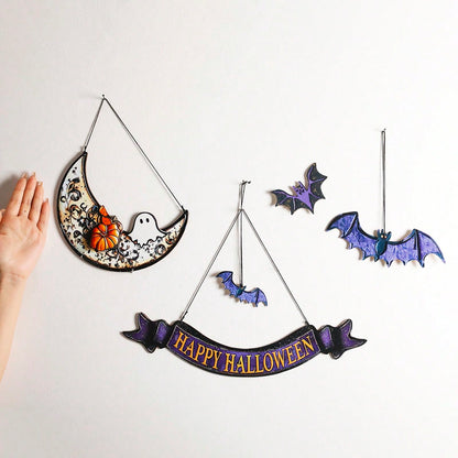 purple bat moon Halloween hanging - photo 8