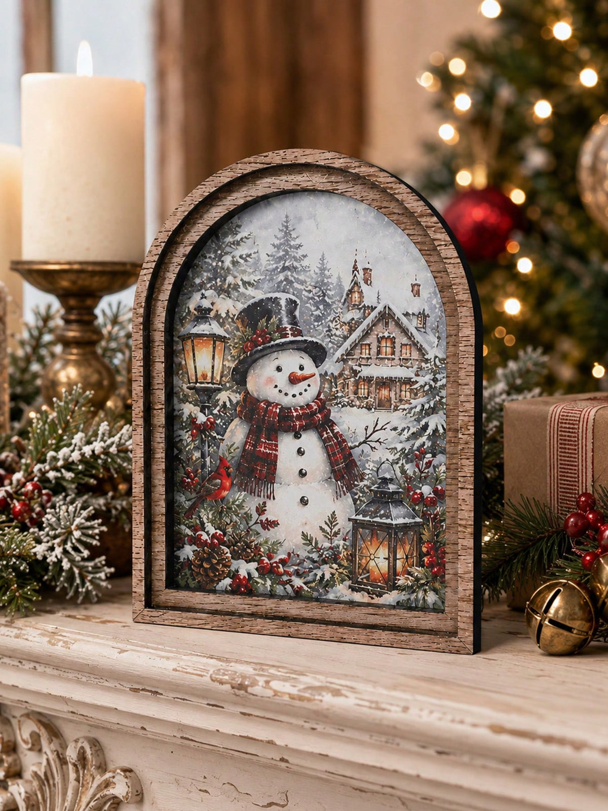 snowman winter arch tabletop sign - photo 8
