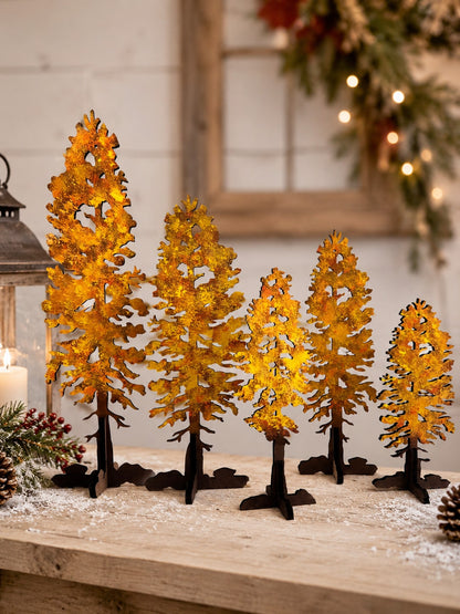 tree tabletop silhouettes - Orange photo 6