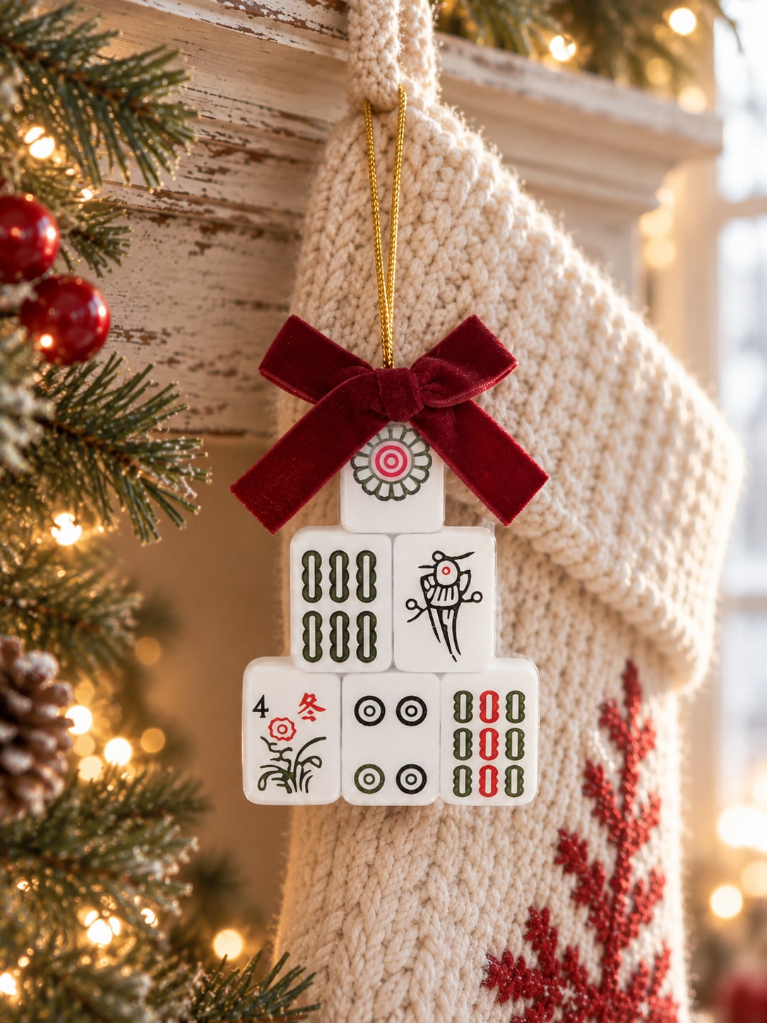 mahjong Christmas ornament - photo 7