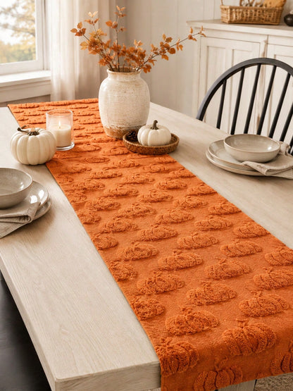 embossed pumpkin table runner - photo 7