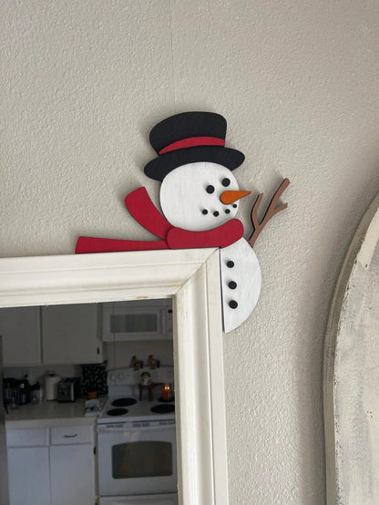 snowman door frame corner decor - photo 8