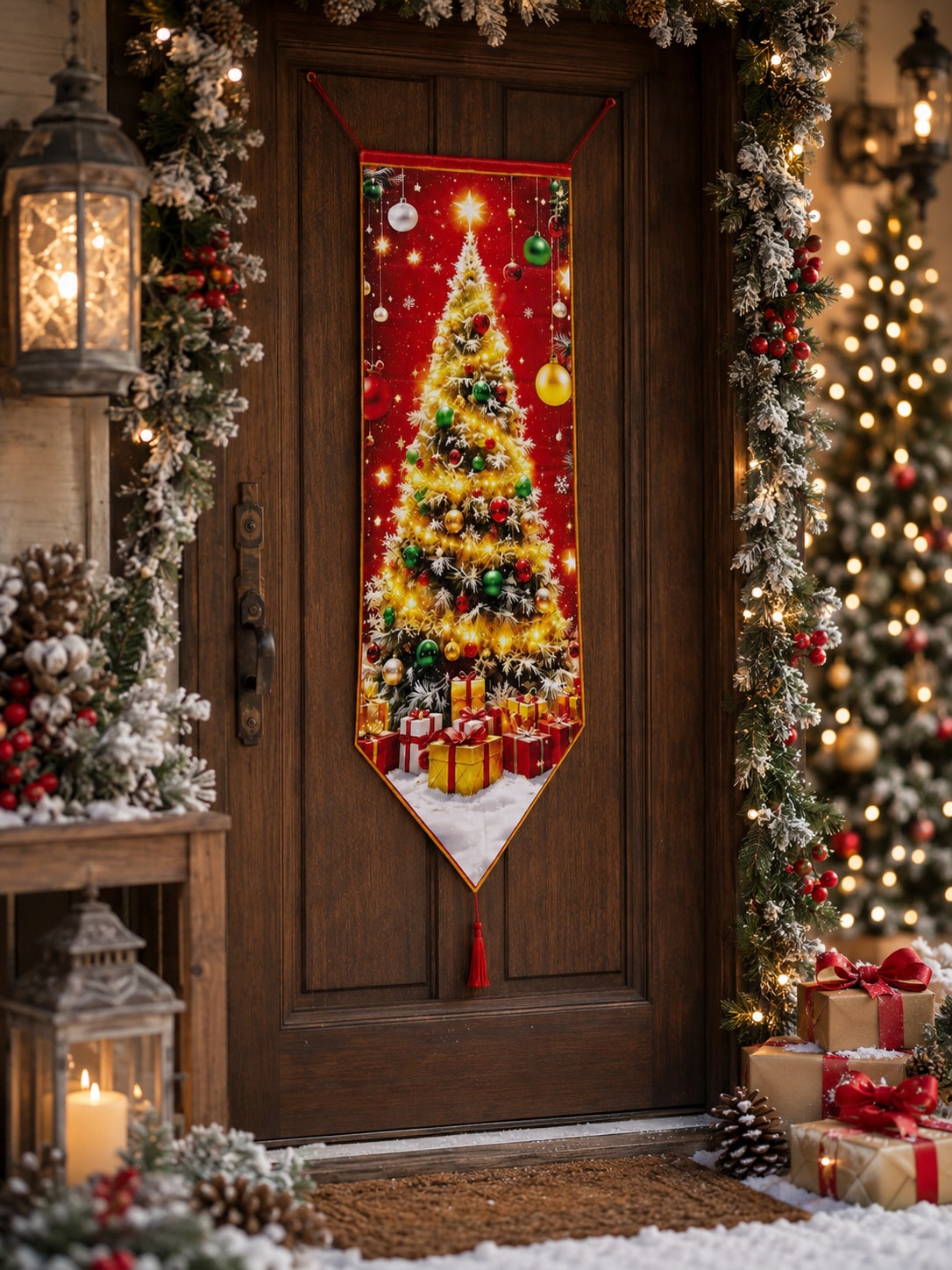 Christmas tree print door banner - photo 8
