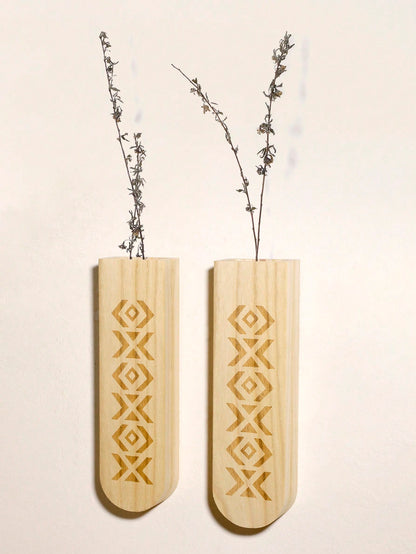 wood wall pocket vase - photo 7