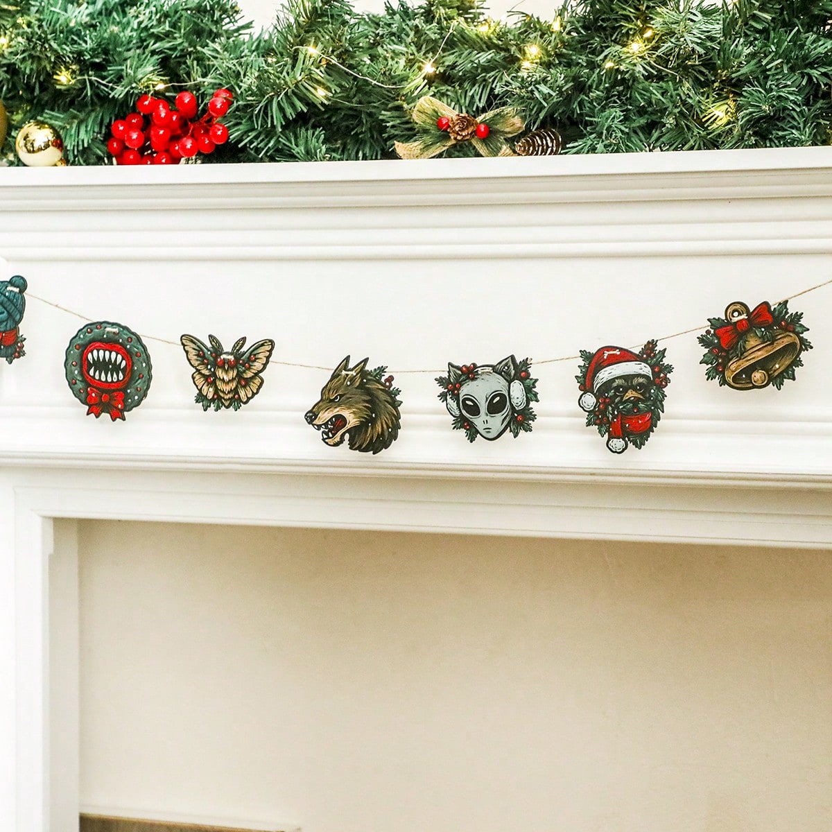 werewolf monster Christmas garland - photo 7
