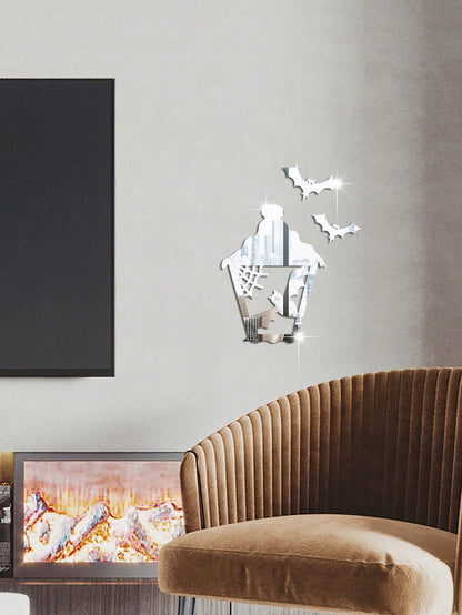 reflective lantern bat wall sticker - photo 7