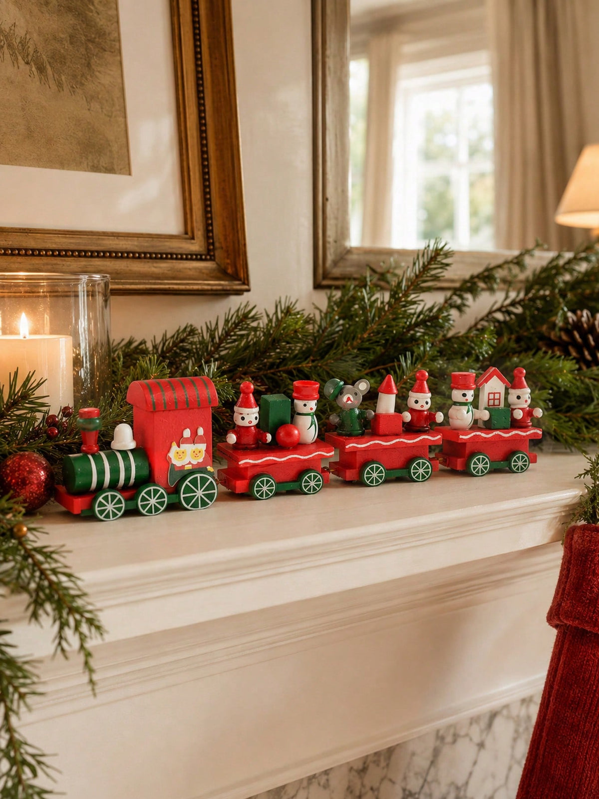 Christmas train snowman elf mouse - photo 8