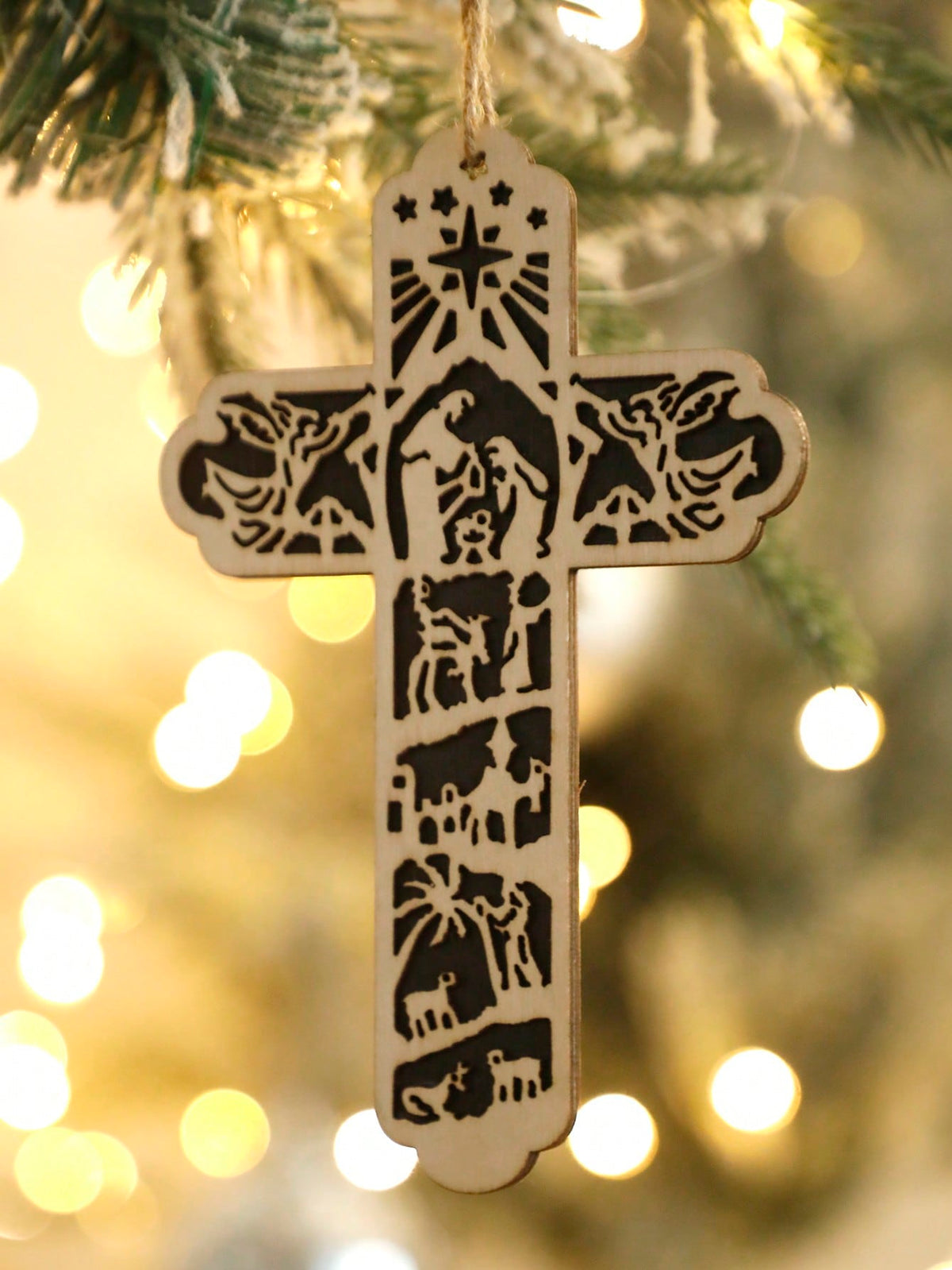 nativity cross Christmas ornament - photo 6