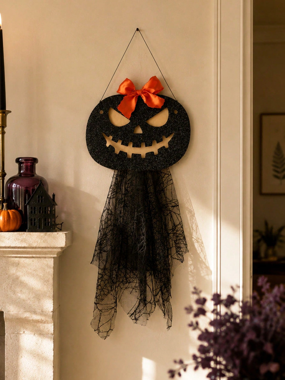 jack-o-lantern door hanger - photo 7