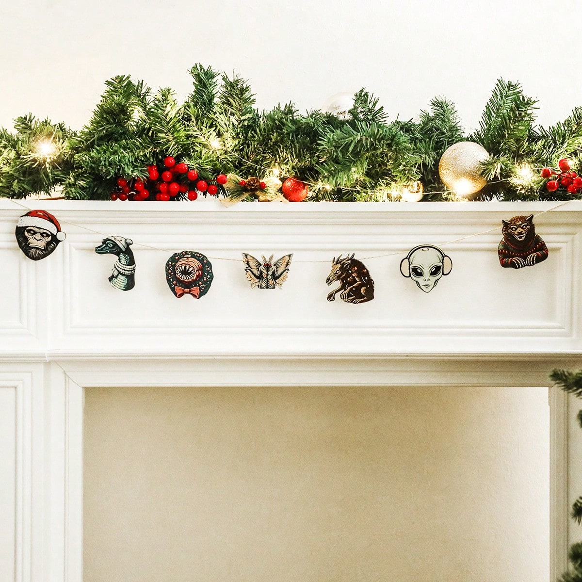 creepy monster Christmas garland - photo 7