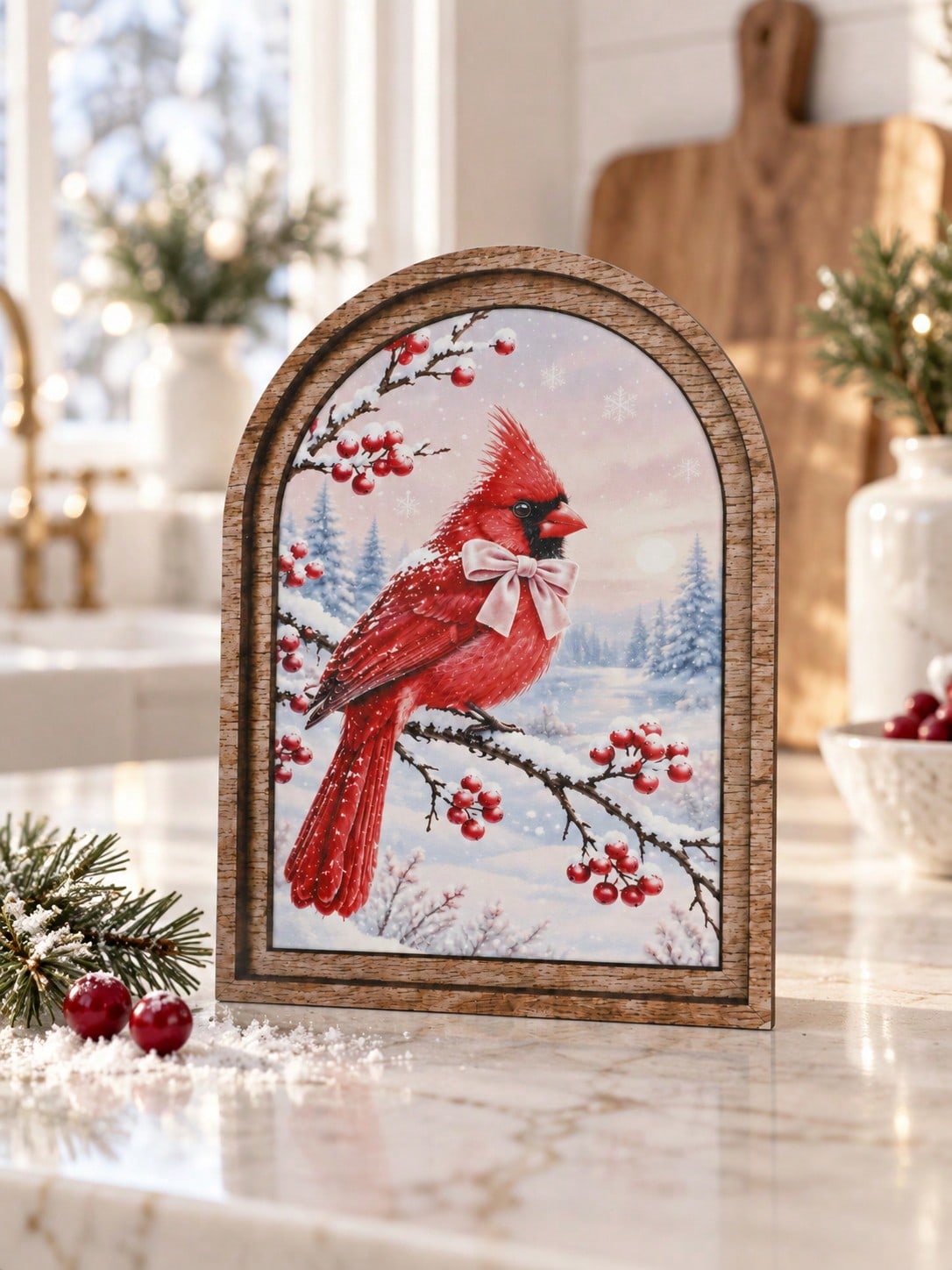 winter cardinal arch tabletop sign - photo 8