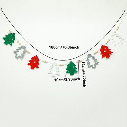 felt Christmas tree garland - photo 7