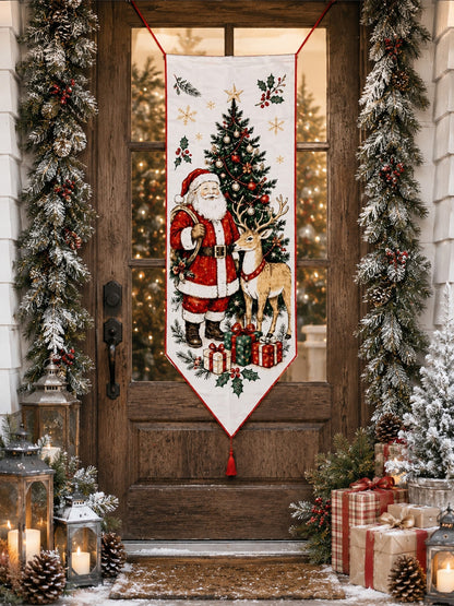 vintage Santa Christmas door banner - photo 8