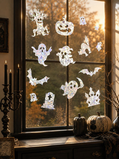 holographic Halloween window stickers - photo 7