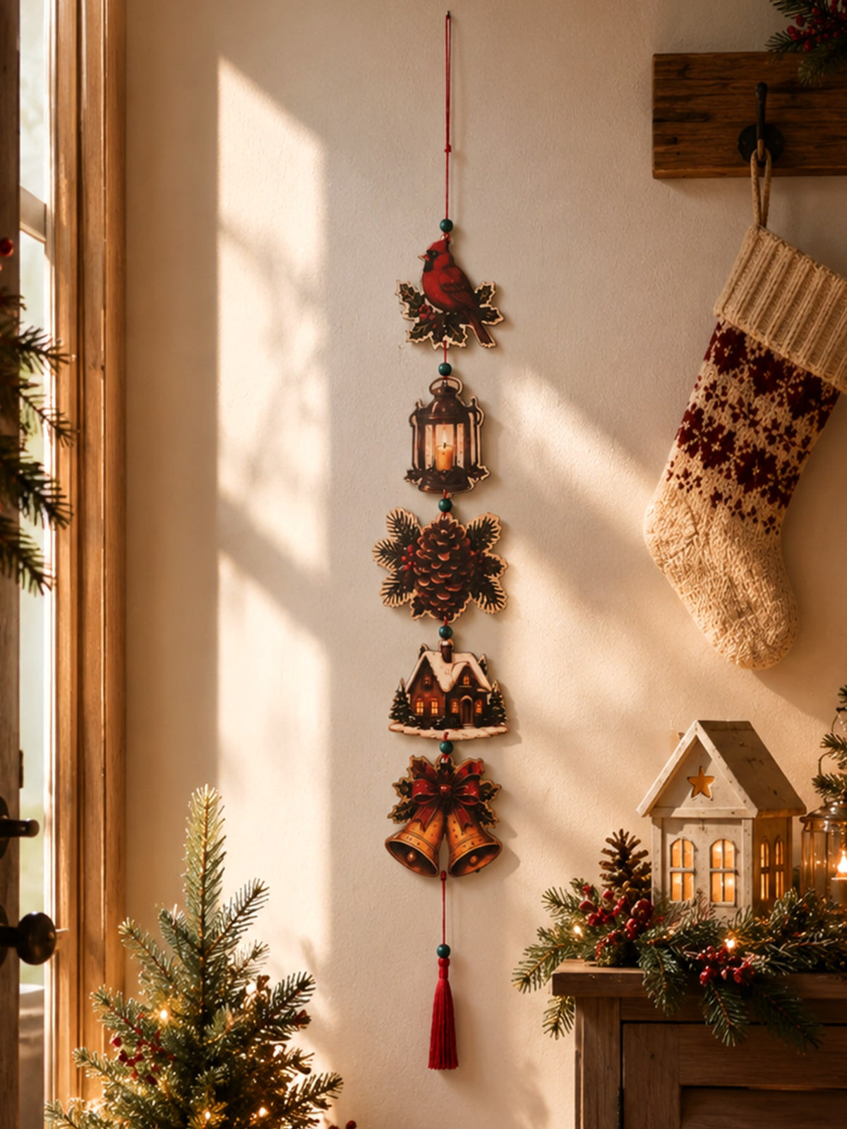 cardinal lantern Christmas hanging decor - photo 8