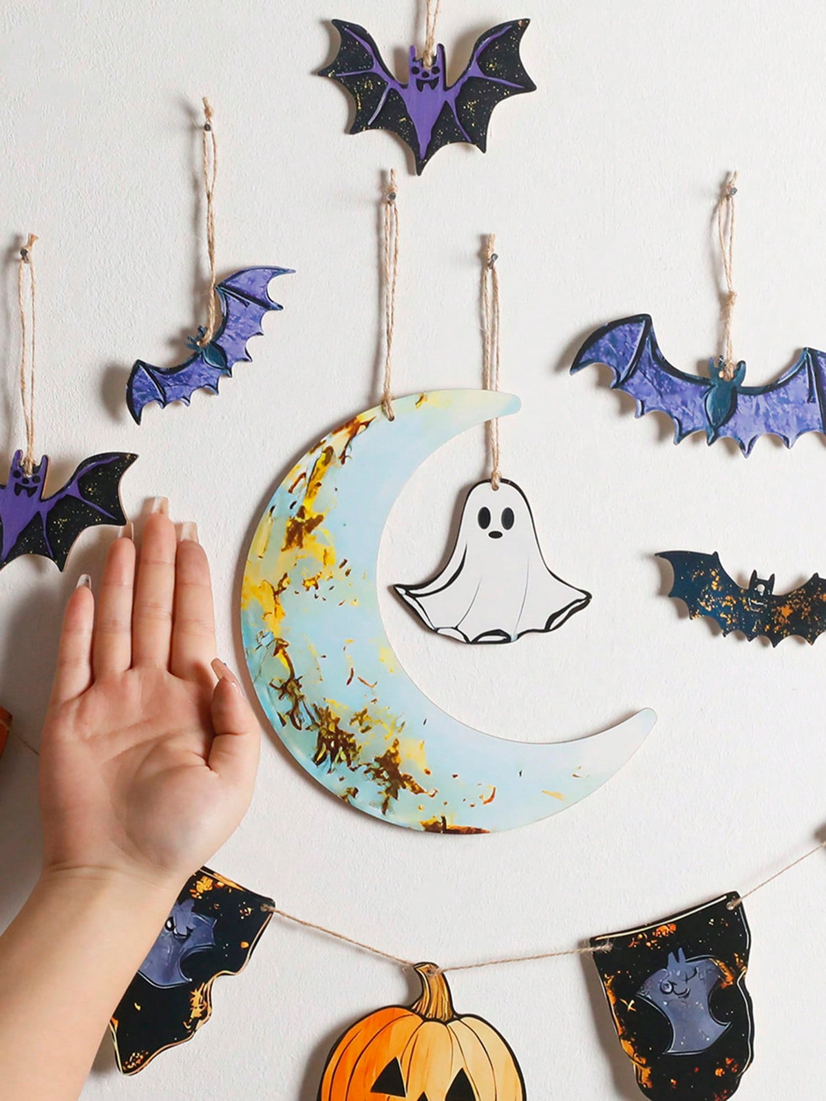 ghost pumpkin moon Halloween banner - photo 7