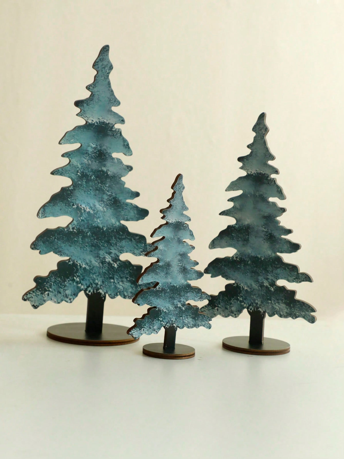 frosted blue pine tree tabletop - photo 8