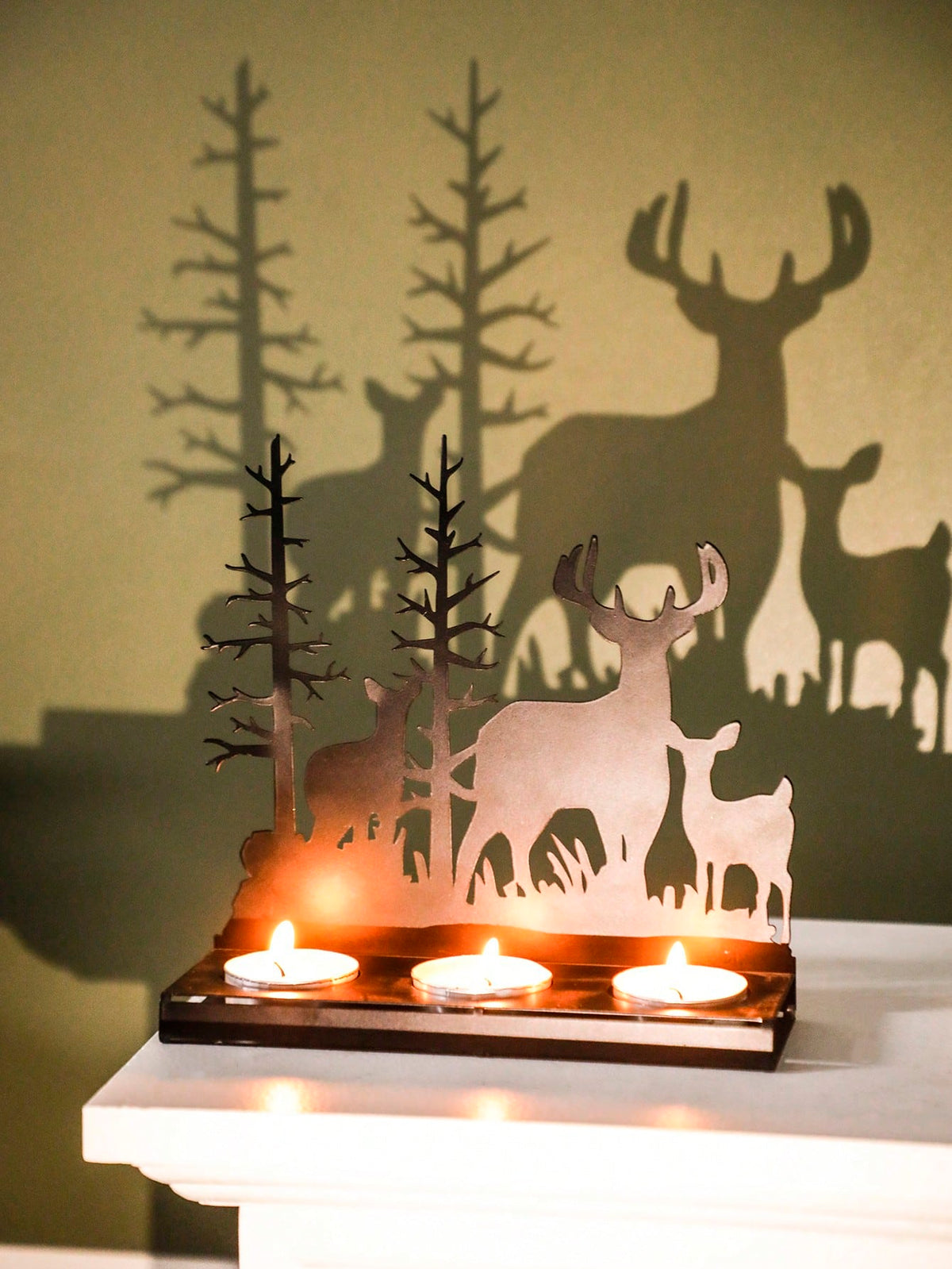 deer family tea light centerpiece - photo 7