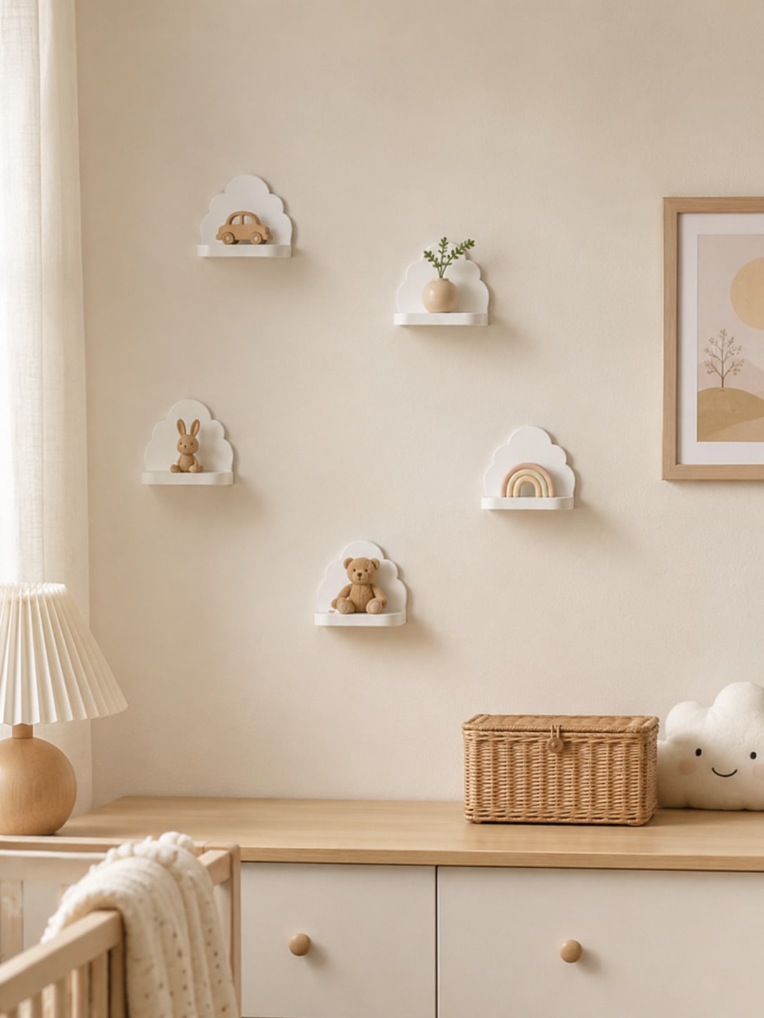 white cloud floating wall shelf - photo 7