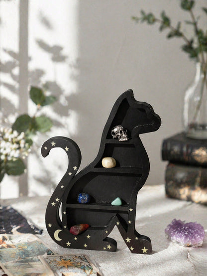 black cat crystal display shelf - photo 7