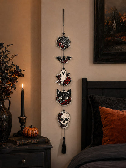 black cat skull gothic hanging decor - photo 8