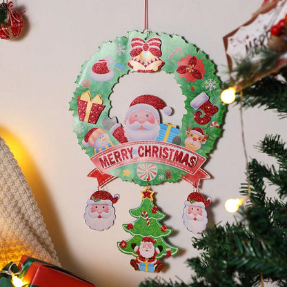 Santa wreath door hanger - photo 6