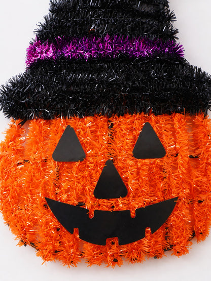 witch hat pumpkin tinsel door hanger - photo 7