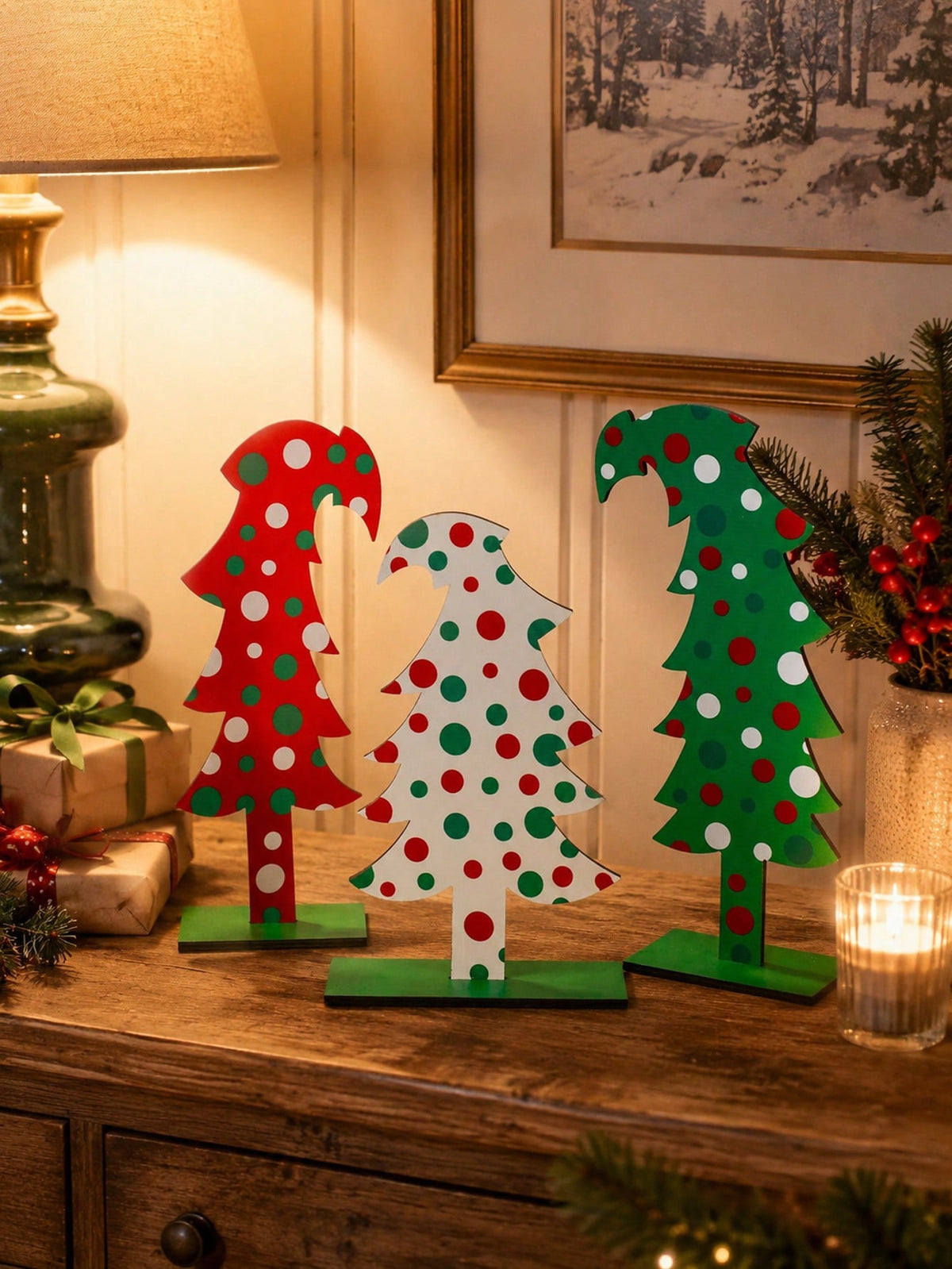 whimsical polka dot Christmas tree - photo 7