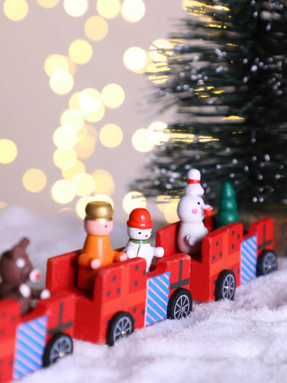 long Christmas train tabletop decor - photo 7