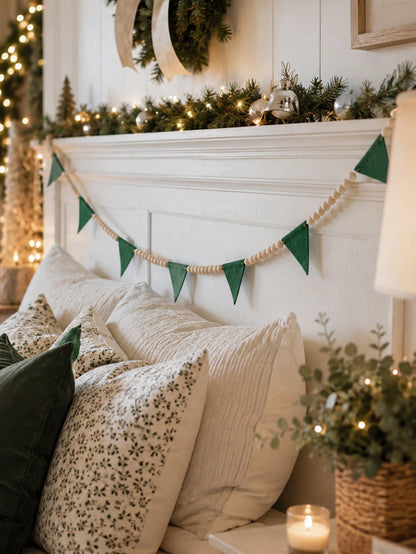 green felt pennant garland - photo 8