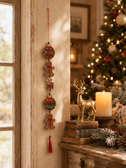 gingerbread candy cane hanging decor - photo 8