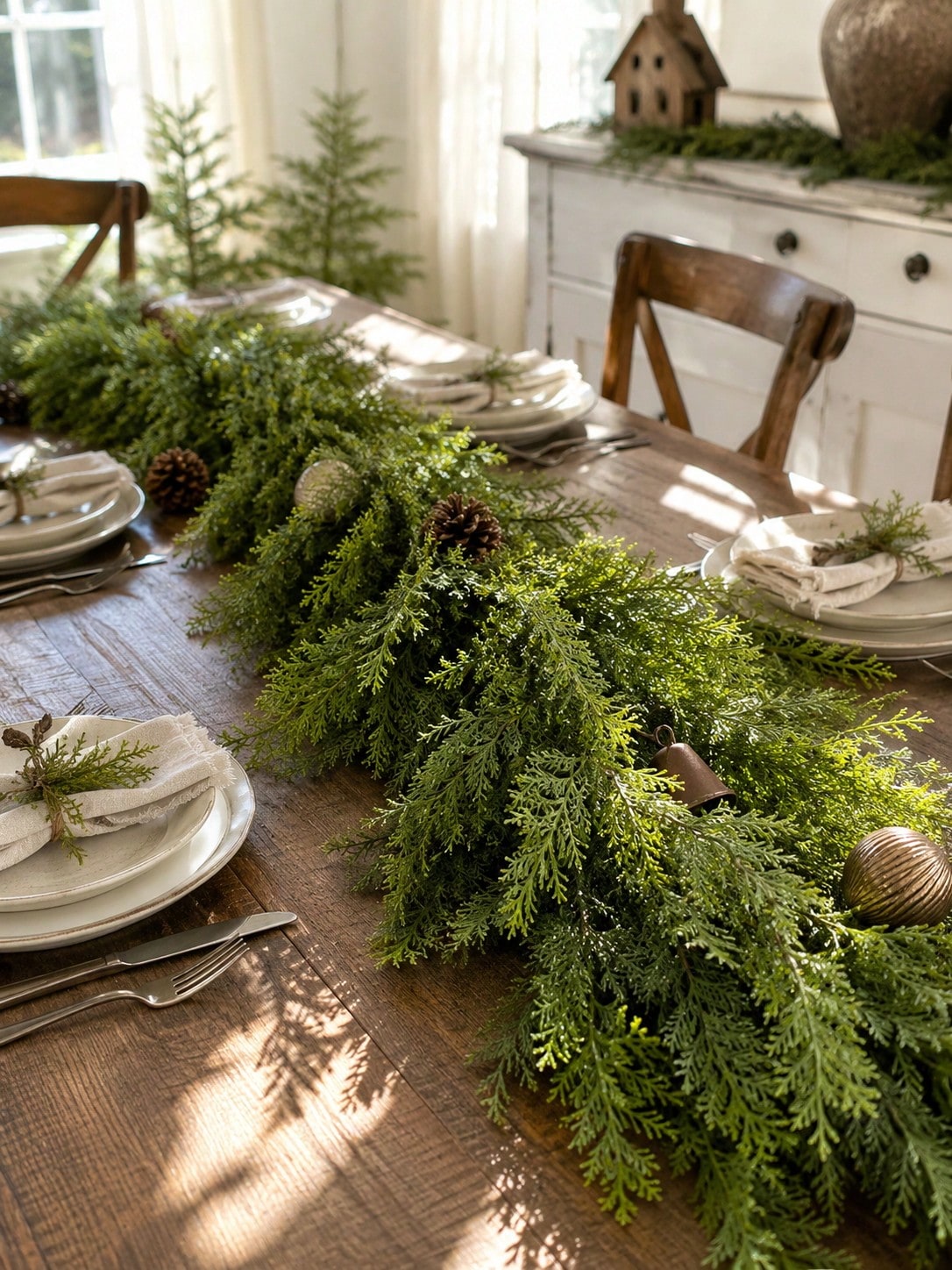 artificial cypress Christmas garland - photo 8